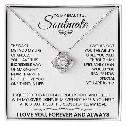 To My Beautiful Soulmate Love Knot Necklace – My Heart's Happiness — product thumbnail 2