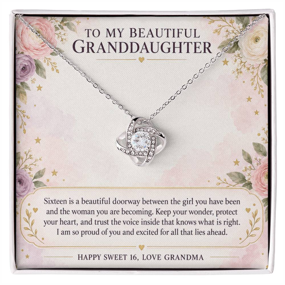 Love Knot Necklace for Granddaughter from Grandma – Sweet 16 Keepsake — product image 2