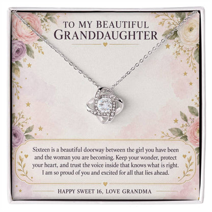 Love Knot Necklace for Granddaughter from Grandma – Sweet 16 Keepsake — product thumbnail 2