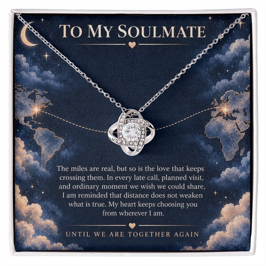 Love Knot Necklace for Soulmate from Partner – Love Across the Miles