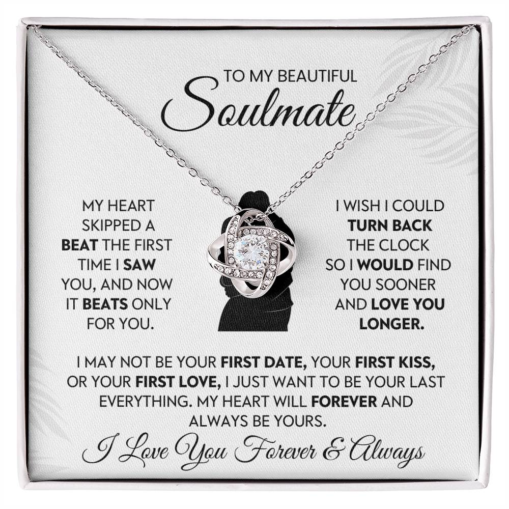 To My Beautiful Soulmate Love Knot Necklace – Love You Longer — product image 2