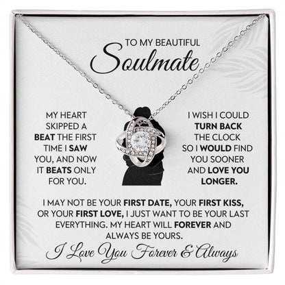 To My Beautiful Soulmate Love Knot Necklace – Love You Longer — product thumbnail 2