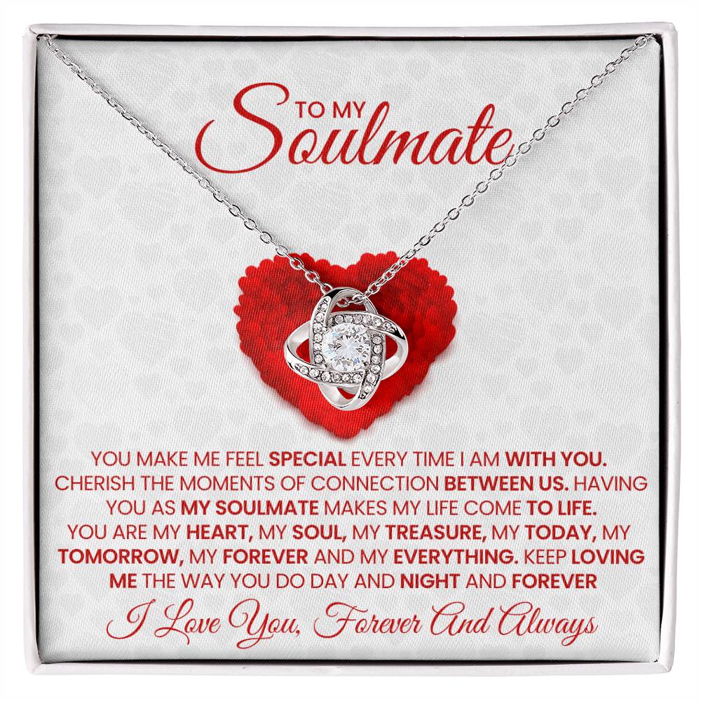 To My Soulmate Love Knot Necklace – My Today, Tomorrow & Forever — product image 2