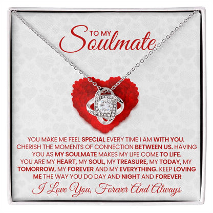 To My Soulmate Love Knot Necklace – My Today, Tomorrow & Forever — product thumbnail 2