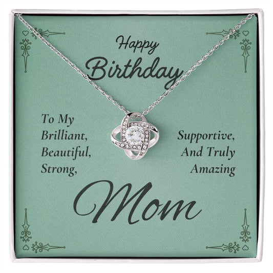 Birthday Love Knot Necklace for Mom – Brilliant & Strong