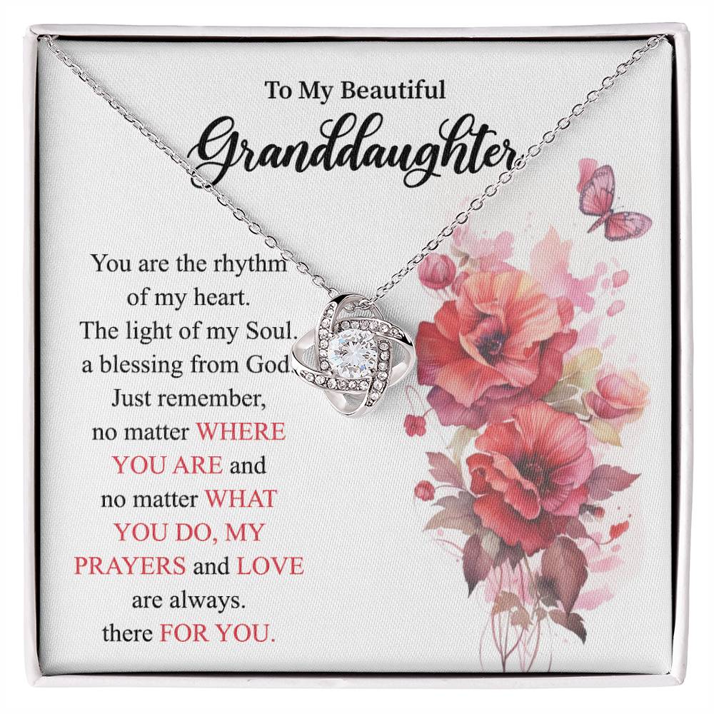 To My Beautiful Granddaughter Necklace from Grandma - Cute Message Car