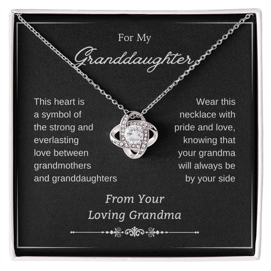 To My Granddaughter Love Knot Necklace – A Heart Full of Love