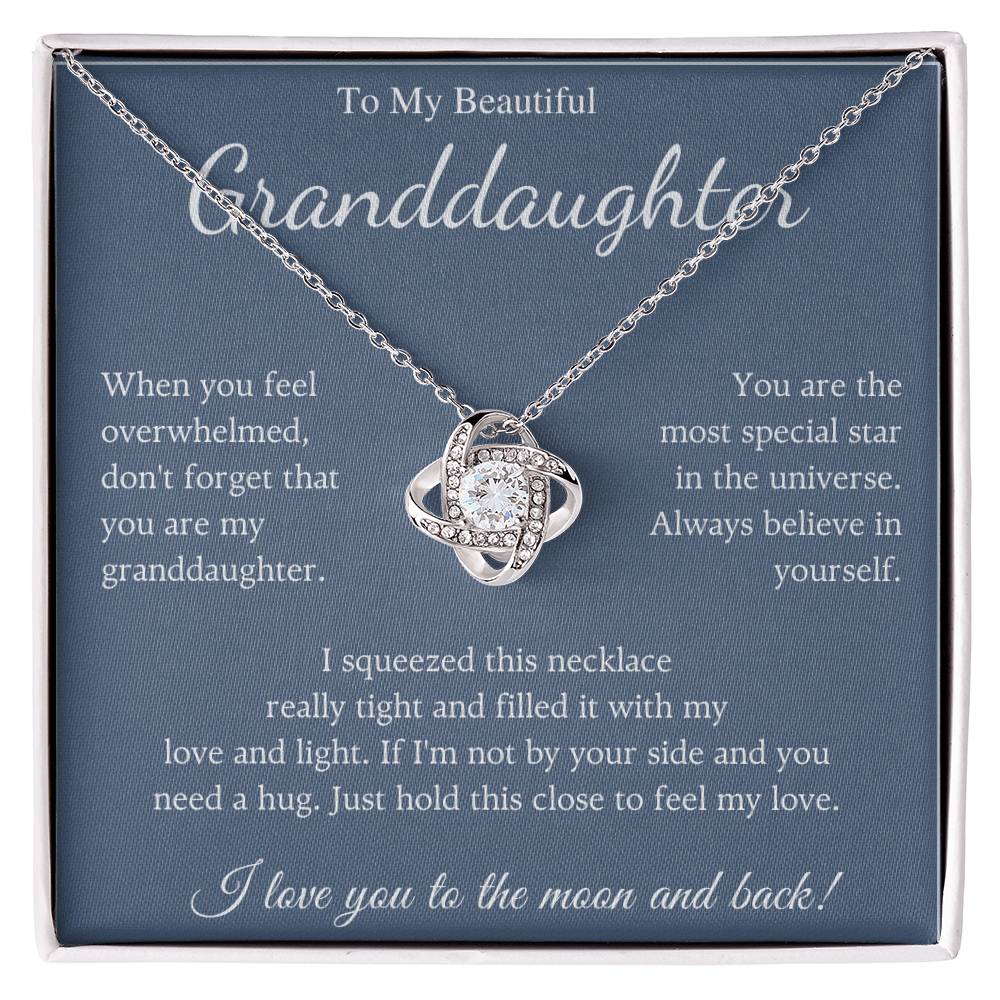 To My Granddaughter Love Knot Necklace – When You Feel Alone, Remember My Love — product image 19