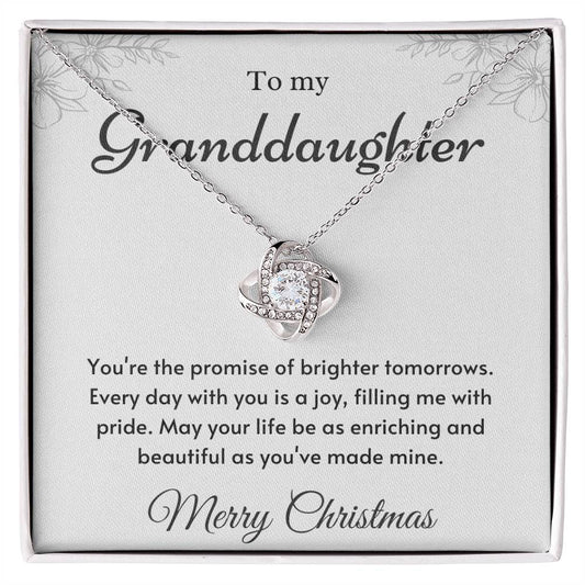 To My Granddaughter Love Knot Necklace – Brighter Tomorrows