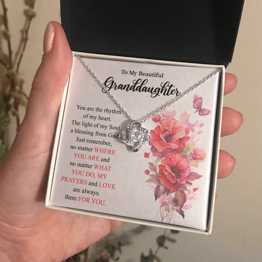 To My Beautiful Granddaughter Necklace from Grandma - Cute Message Car