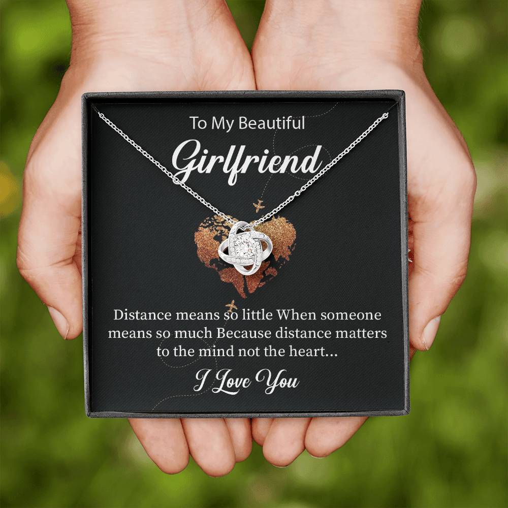 To My Gorgeous Beautiful Girlfriend Necklace With Message Card Long Di