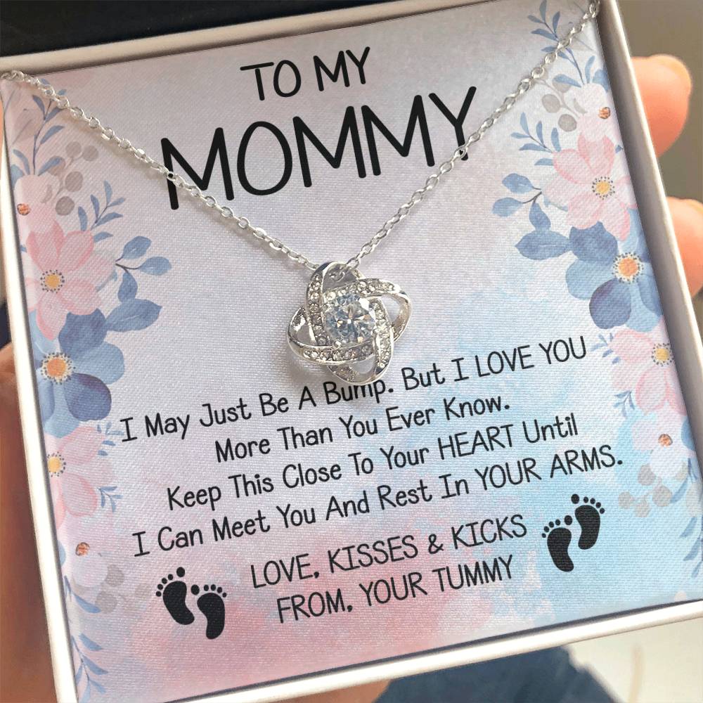 To My Mommy Gift Love Knot Necklace With Beautiful Message Card for Ne