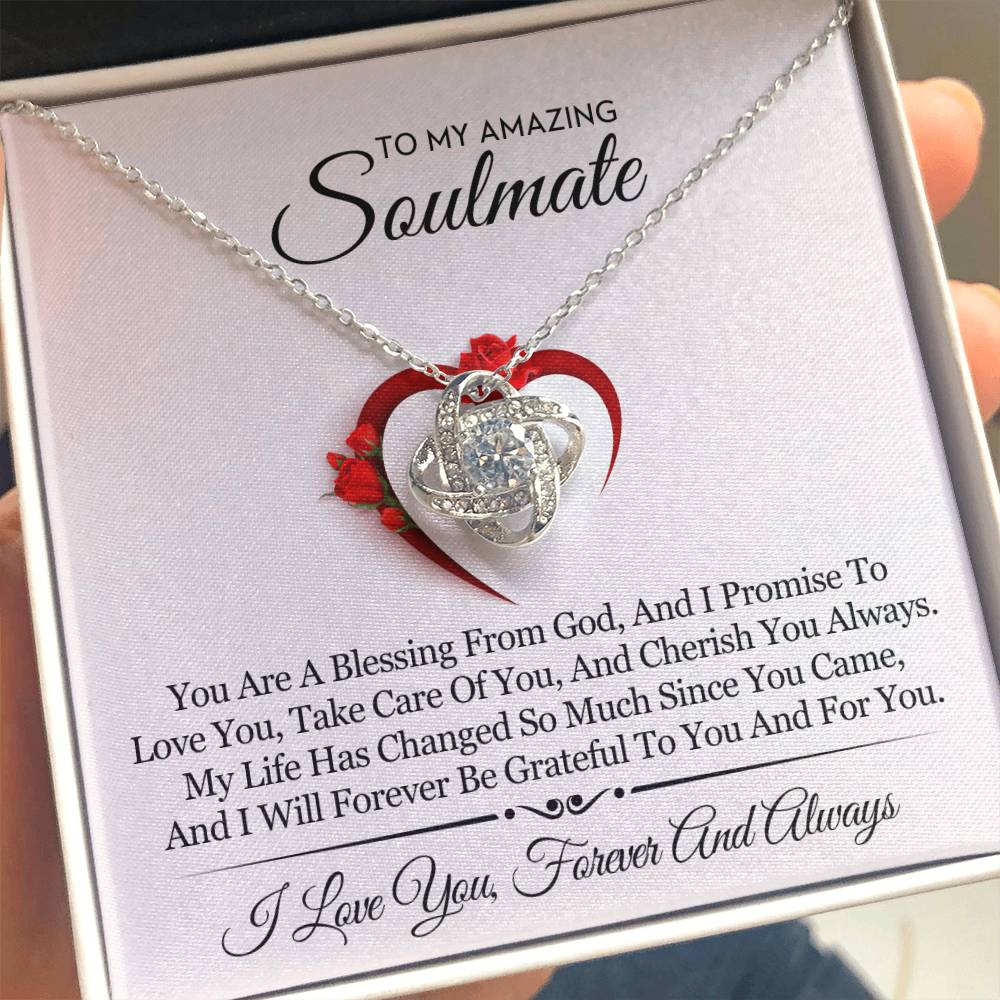 To My Amazing Soulmate Love Knot Necklace – Blessing From God — product image 20