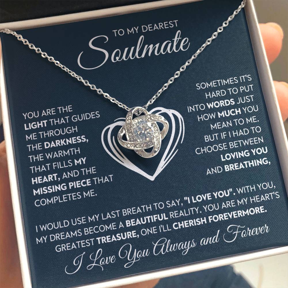 To My Dearest Soulmate Love Knot Necklace – You Complete Me — product image 20