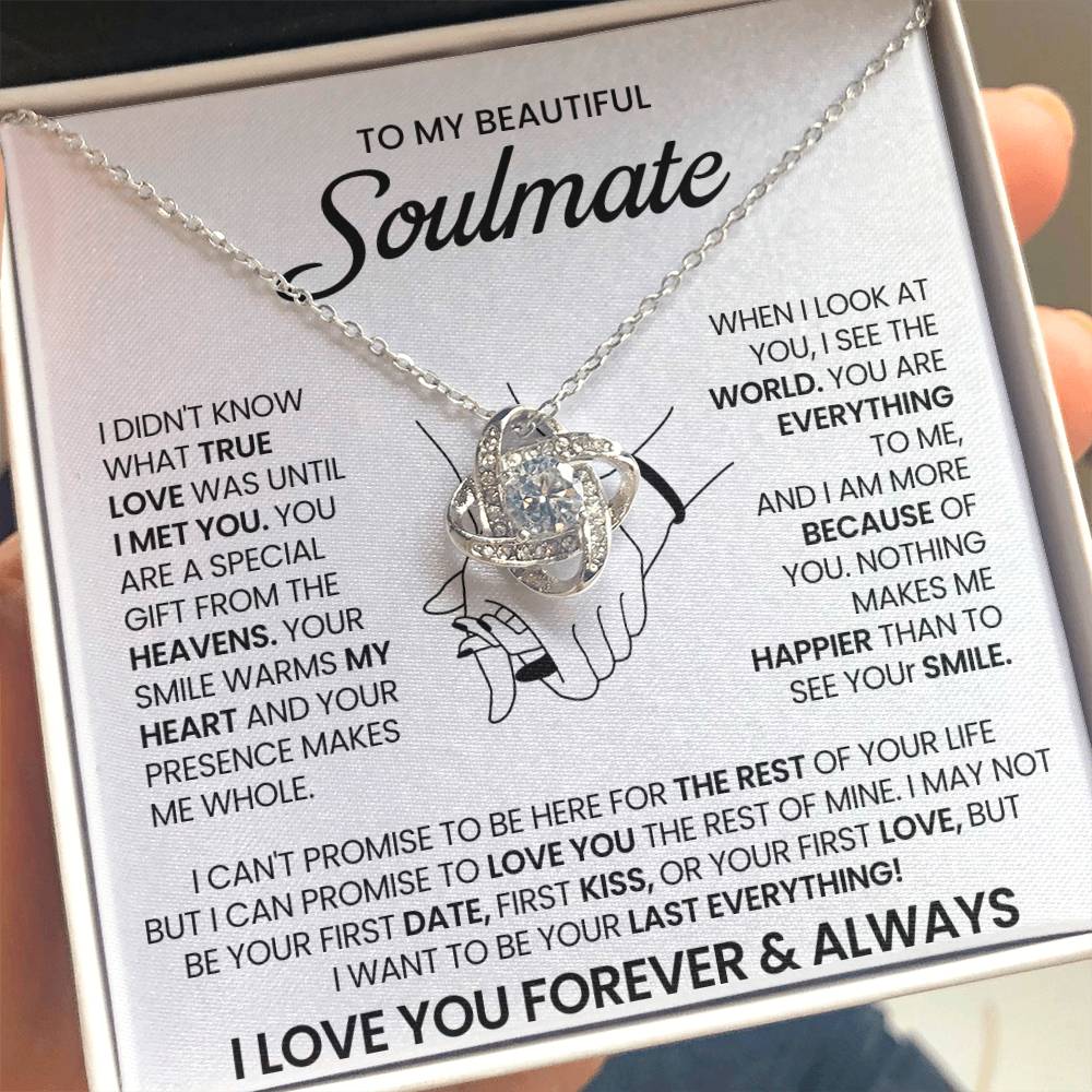 To My Beautiful Soulmate Love Knot Necklace – My Special Gift — product image 20