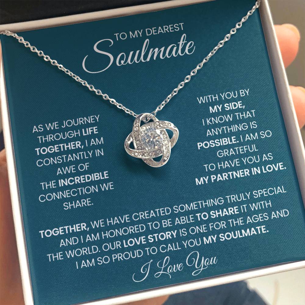 To My Dearest Soulmate Love Knot Necklace – Incredible Connection — product image 1