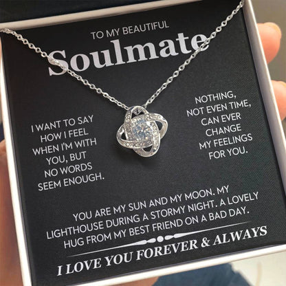 To My Beautiful Soulmate Love Knot Necklace – My Sun and Moon — product thumbnail 20