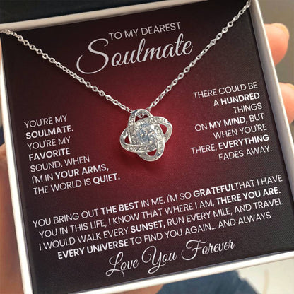 To My Dearest Soulmate Love Knot Necklace – My Favorite Sound — product thumbnail 38