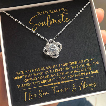 To My Beautiful Soulmate Love Knot Necklace – Forever and Always — product thumbnail 39