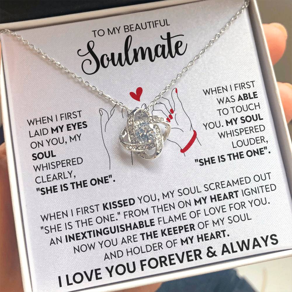 To My Beautiful Soulmate Love Knot Necklace – She Is the One — product image 20
