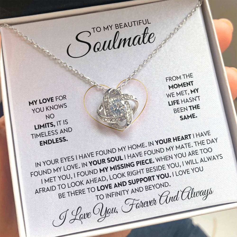 To My Beautiful Soulmate Love Knot Necklace – Timeless Love — product image 20