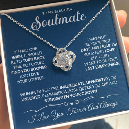 To My Soulmate Love Knot Necklace – My Last Everything — product thumbnail 1