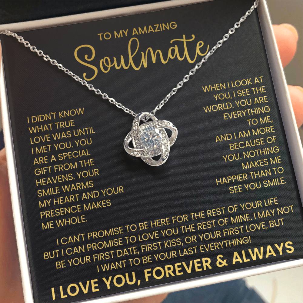 To My Amazing Soulmate Love Knot Necklace – Gift From Heaven — product image 20