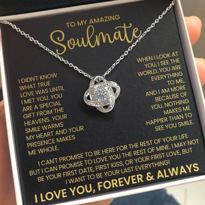 To My Amazing Soulmate Love Knot Necklace – Gift From Heaven — product thumbnail 20