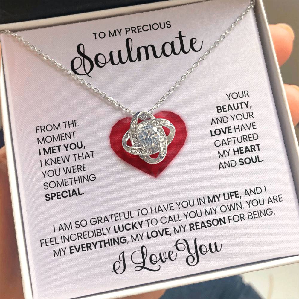 To My Precious Soulmate Love Knot Necklace – My Everything — product image 20