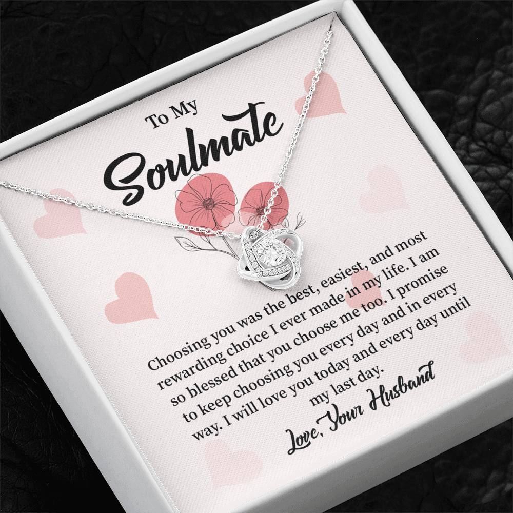 To My Soulmate Necklace for Women Gift From Husband You The Best My So