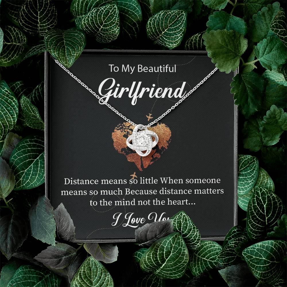 To My Gorgeous Beautiful Girlfriend Necklace With Message Card Long Di