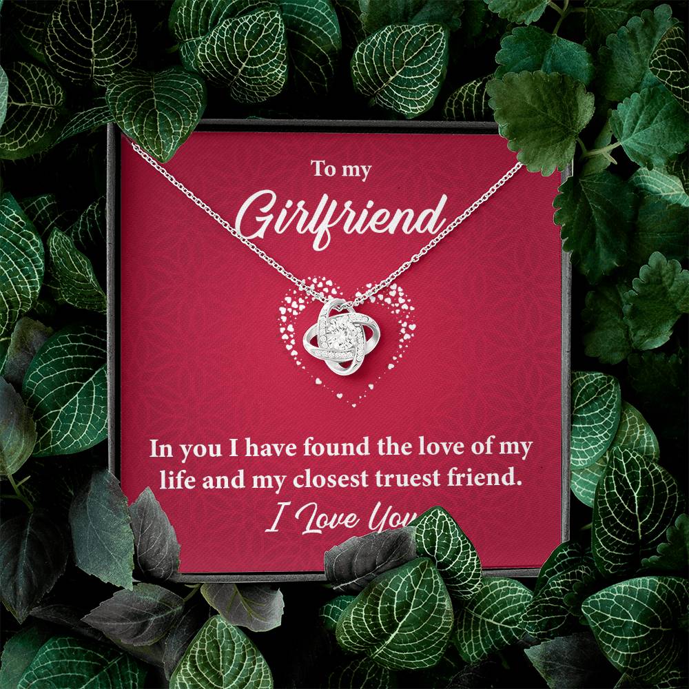 To My Truest Girlfriend Love Knot Necklace - My Gorgeous Girlfriend Ne