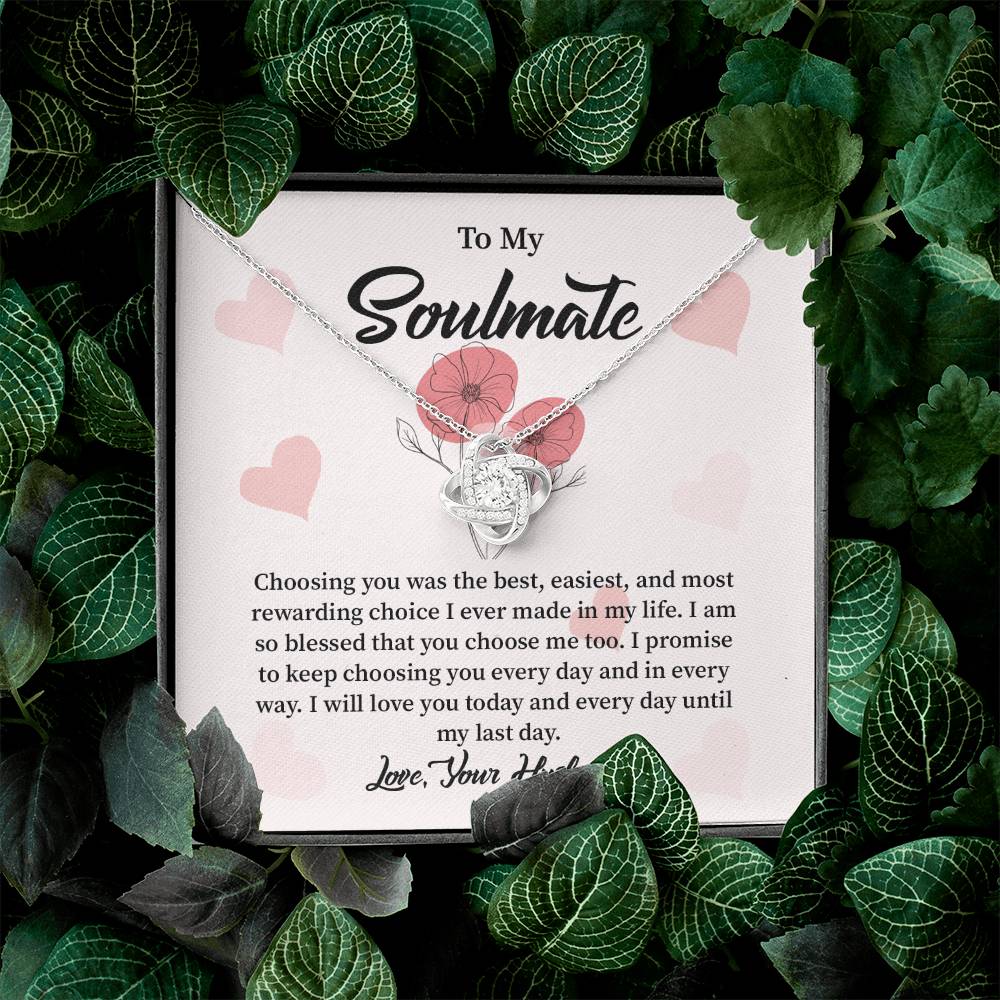 To My Soulmate Necklace for Women Gift From Husband You The Best My So