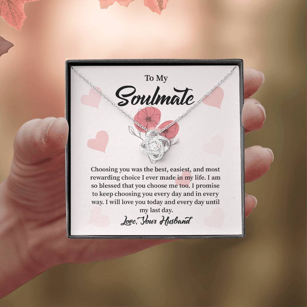 To My Soulmate Necklace for Women Gift From Husband You The Best My So