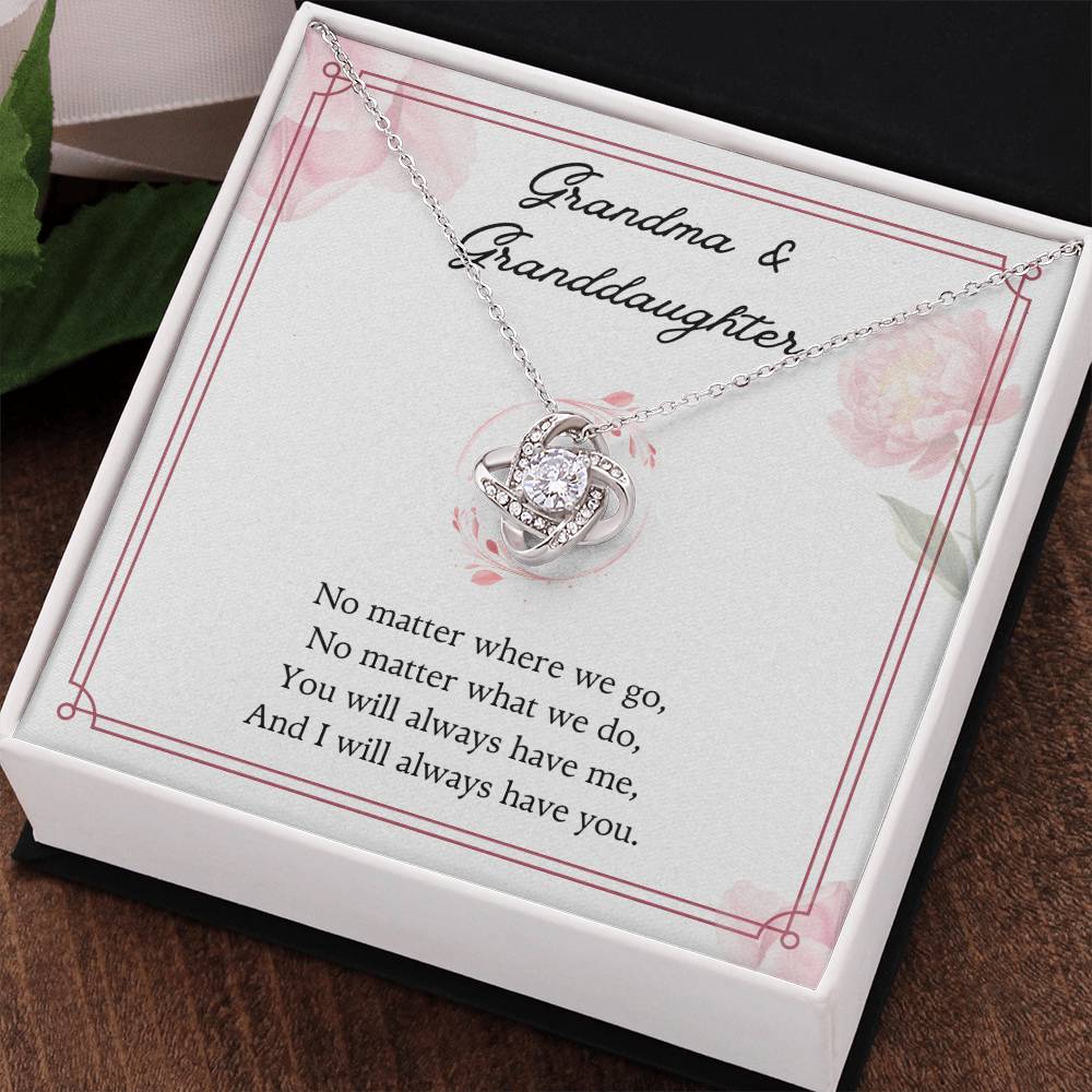 To My Granddaughter Love Knot Necklace – No Matter Where We Go — product image 17