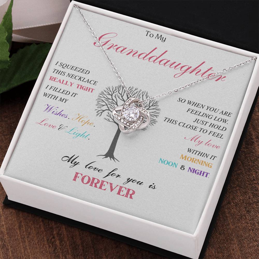 To My Granddaughter Love Knot Necklace – My Love for You — product image 17