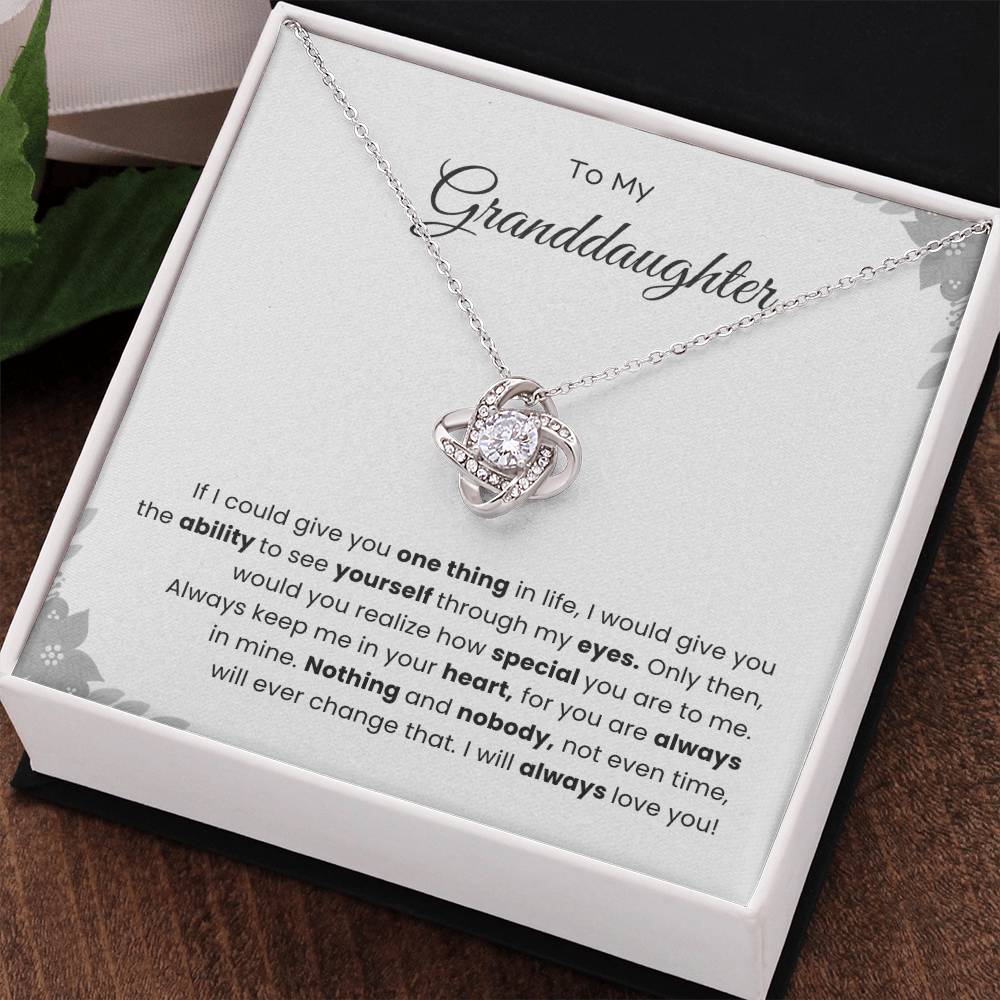 To My Granddaughter Love Knot Necklace – If I Could Give You the World — product image 17