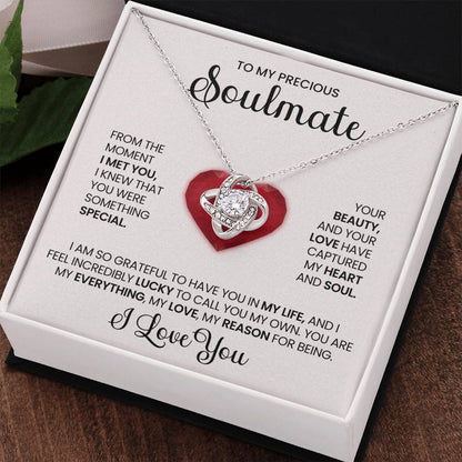 To My Precious Soulmate Love Knot Necklace – My Everything — product thumbnail 17