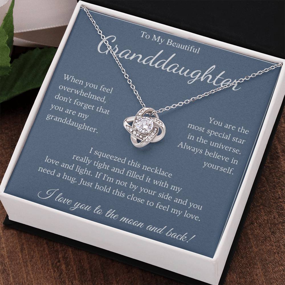 To My Granddaughter Love Knot Necklace – When You Feel Alone, Remember My Love — product image 35
