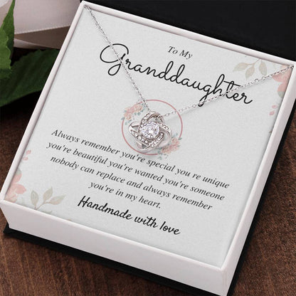 To My Granddaughter Love Knot Necklace – You Are Special — product thumbnail 17