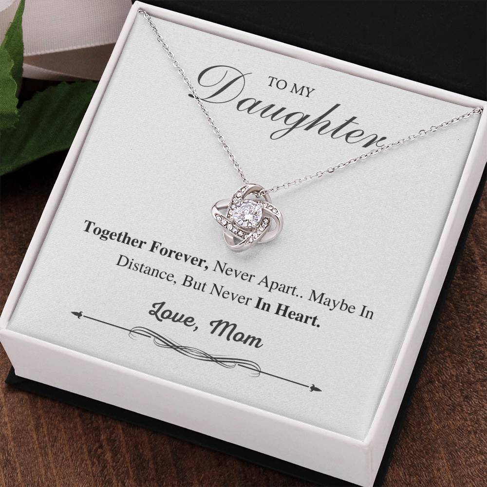 To My Daughter Love Knot Necklace – Together Forever Gift from Mom