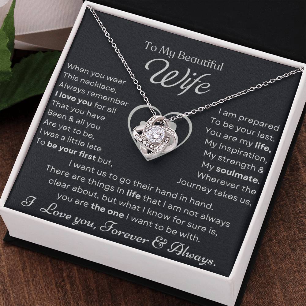 To My Beautiful Wife Love Knot Necklace – My Life and Inspiration — product image 18