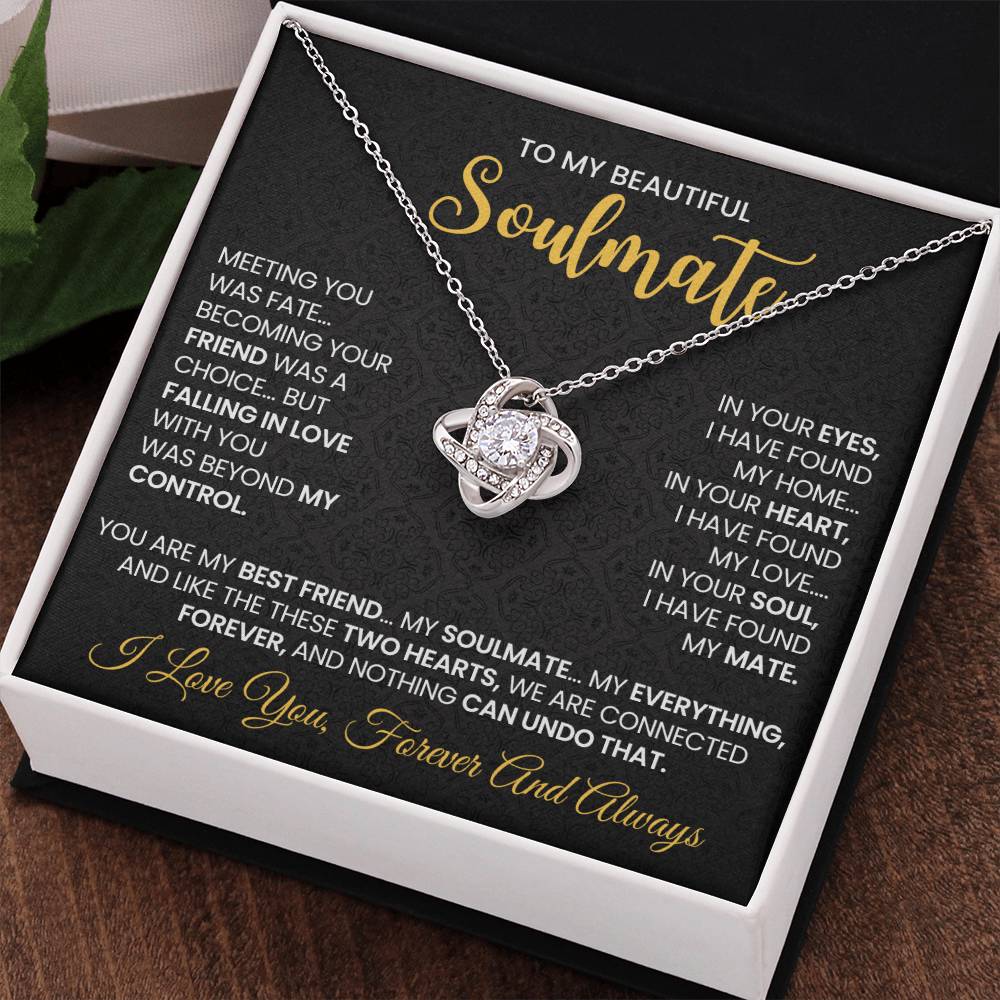 To My Beautiful Soulmate Love Knot Necklace – Connected Forever — product image 17