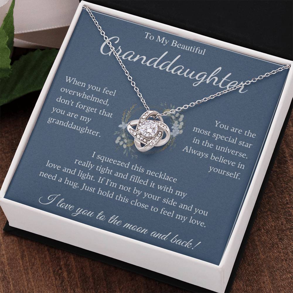 To My Granddaughter Love Knot Necklace – When You Feel Alone — product image 36