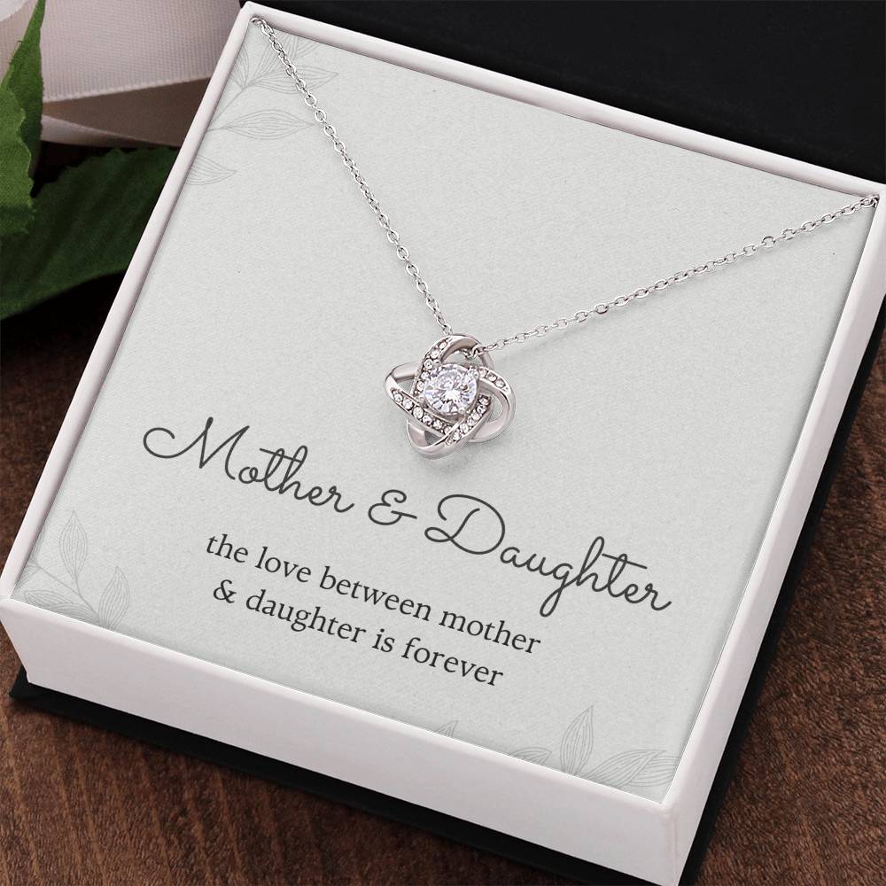 Mother & Daughter Love Knot Necklace – Forever Bond Gift