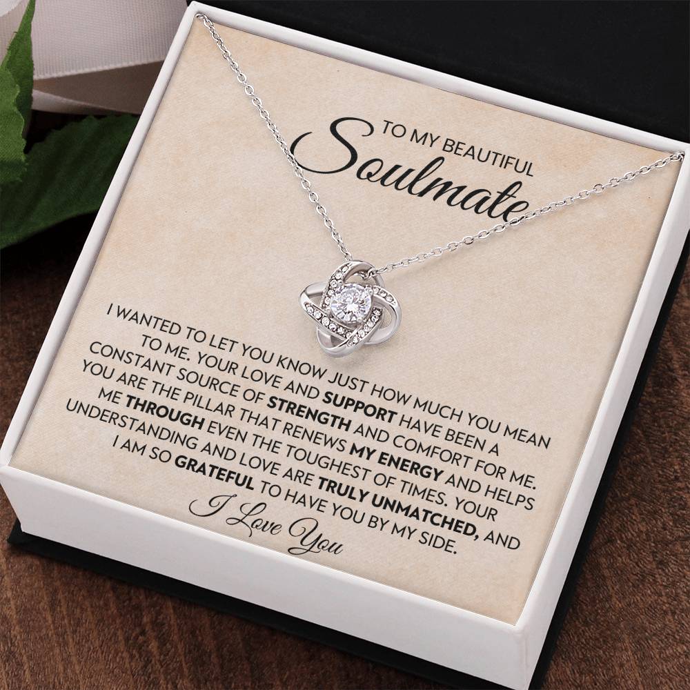To My Beautiful Soulmate Love Knot Necklace – My Pillar of Strength — product image 17