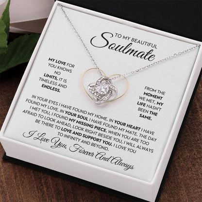 To My Beautiful Soulmate Love Knot Necklace – Timeless Love — product thumbnail 38