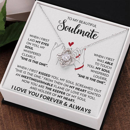 To My Beautiful Soulmate Love Knot Necklace – She Is the One — product thumbnail 17
