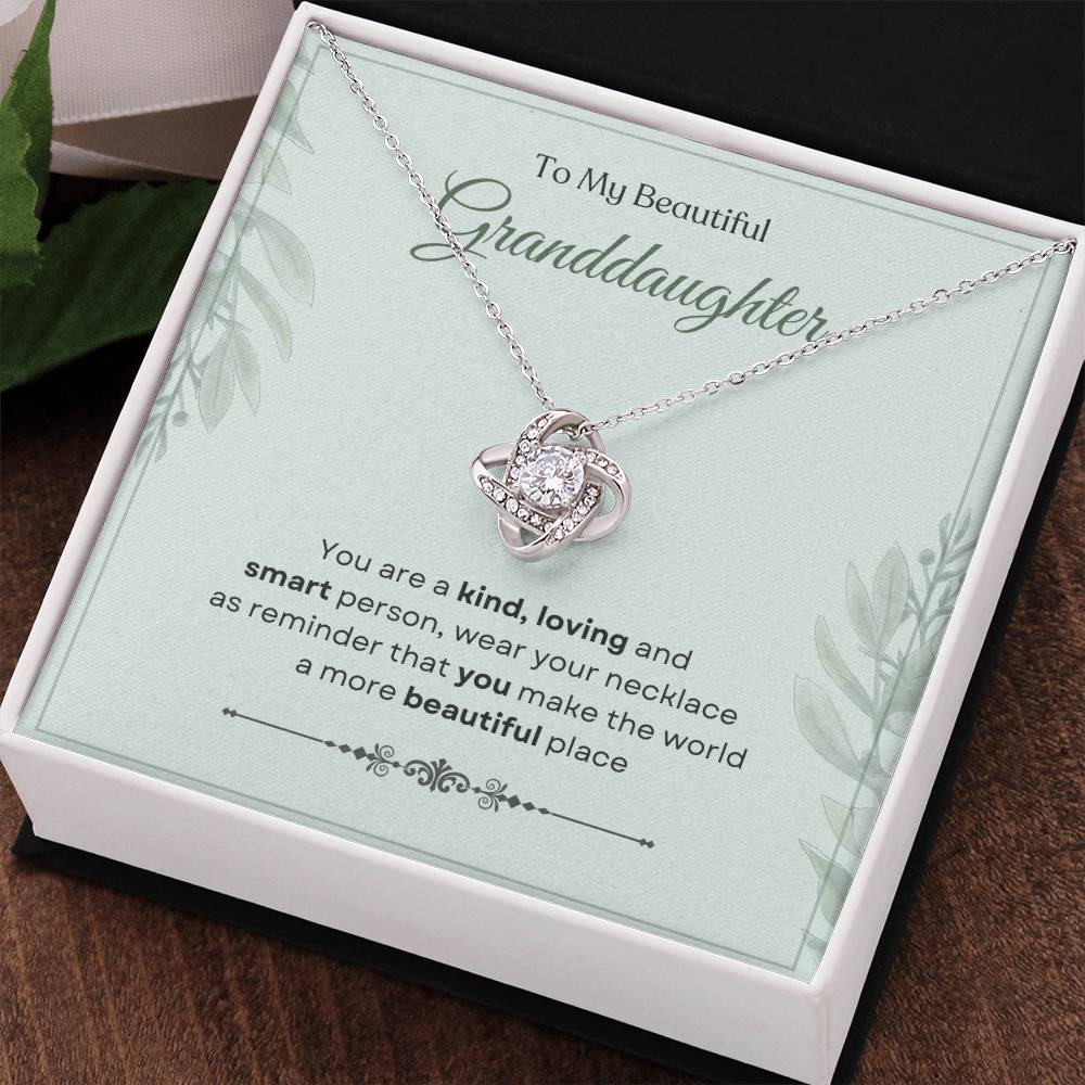 To My Granddaughter Love Knot Necklace – You Are a Kind Soul — product image 17