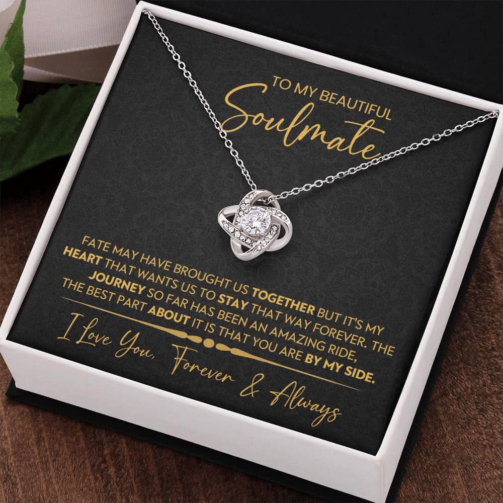 To My Beautiful Soulmate Love Knot Necklace – Forever and Always — product image 17